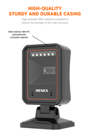 Pemindai Barcode Android Desktop Ukuran Kecil Henex Supermarket Retail 2D QR Harga Pabrik Termurah Pembaca Pembayaran Handsfree