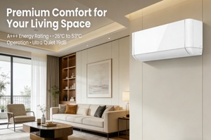 Mini Split de Pared A+++ de 9000 BTU con Wi-Fi, Portátil e Inteligente, Venta al por Mayor en China para Dormitorios Pequeños, Oficinas y Uso en Campamentos - Product Image 3