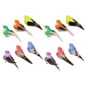 12 pezzi Fai da te Ornamento da giardino artificiale in Polyfoam uccelli figurine realizzate per la decorazione della casa - Product Image 5