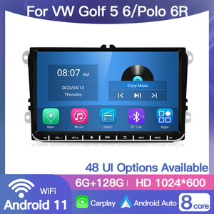 Stwei 9 "Carplay 2 DIN Android 11 xe đài phát thanh đa phương tiện Video Player GPS <span class=keywords><strong>navigation</strong></span> cho Volkswagen VW GOLF 5 6 Polo 6R đầu đơn vị tự động - Product Image 3