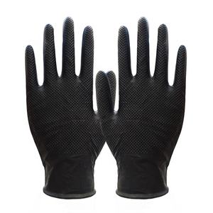 Heavy Duty Grueso 8mil 10mil Negro Naranja Diamante Texturizado Guantes de nitrilo Durable Mecánico Reparación de automóviles Guantes industriales - Product Image 3