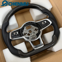 VENTE FLASH Volant de voiture en cuir et fibre de carbone pour VW Volkswagen Golf Passat B8 R Polo MK5 6 7 7.5 GTI GTD GTE Jetta Tiguan