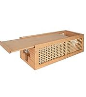 Boîte de gestion de câbles multifonction moderne, lot de 2, élégante et haute performance, en bambou, pour organiser les câbles et dissimuler les multiprises sur le bureau
