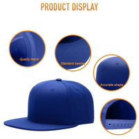 Casquette à visière plate en mélange de laine et d'acrylique durable, coque rigide structurée, respirante, performance athlétique, réglable avec fermeture snapback