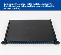 Panneau de brassage fibre optique 12 ports SC UPC 1U pour montage en rack 19 pouces OTB, garantie 1 an