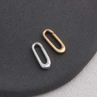 Fermoir à ressort en or 14K / argent S925, mousqueton, clip, crochet, boucle ovale et rectangulaire, fournitures pour la fabrication de bijoux