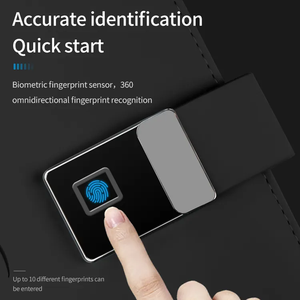 Chất lượng hàng đầu văn phòng máy tính xách tay da Vòng chất kết dính chương trình nghị sự máy tính xách tay với khóa vân tay ổ đĩa USB Key và sạc không dây - Product Image 5