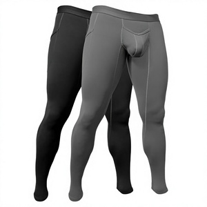 Gym Leggings US Size 90% Polyester 10% Spandex Custom Logo Sportswear Running <b>Tights</b> Baselayer Pants <b>Compression</b> <b>for</b> <b>Men</b> 180g - Product Image 2