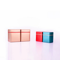 4 tailles de fer blanc de couleur unie peuvent être personnalisées à partir de boîtes de conserve carrées de café de luxe en stock boîte d'emballage de thé hermétique