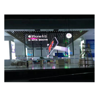 Verre transparent d'intérieur de mur d'écran de panneau de film d'affichage à LED de P3.91