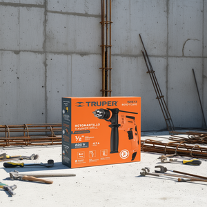 Marteau perforateur électrique professionnel Truper ROTO-1/2A10 600W avec mandrin SDS-Max pour le perçage du béton et de la maçonnerie, 2 vitesses, 4. - Product Image 2