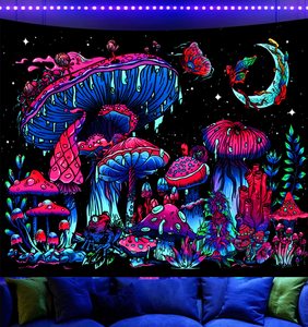 Lumière noire en forme <span class=keywords><strong>de</strong></span> champignon, luminaire <span class=keywords><strong>de</strong></span> nuit, luminaire <span class=keywords><strong>de</strong></span> rêve, plante UV active, lumière noire, lune, papillon, vente en gros - Product Image 1