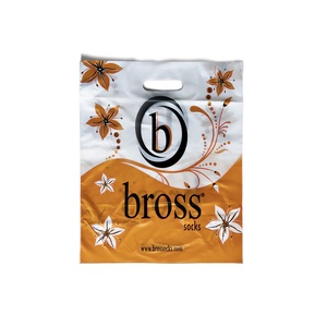 Sac en plastique personnalisé imprimé avec poignée découpée renforcée, vente en gros à bas prix pour emballage textile - Product Image 4