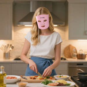 <span class=keywords><strong>Appareil</strong></span> de soin du <span class=keywords><strong>visage</strong></span> portable <span class=keywords><strong>à</strong></span> <span class=keywords><strong>domicile</strong></span>, masque de luminothérapie LED rouge pour lutter contre le vieillissement et l'acné, étanche, prise US - Product Image 4