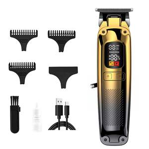 Cortadora de pelo inalámbrica recargable con pantalla LED más vendida OEM de fábrica, cortadora de pelo de bajo ruido - Product Image 5