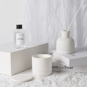 Bán buôn sang trọng gốm khuếch tán hương thơm nến khuếch tán sậy và Bộ Nến - Product Image 2