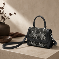 Sac à bandoulière en cuir PU suède anthracite, élégant, tendance, chic, pour soirée, mini, quotidien, pour femme, personnalisable OEM