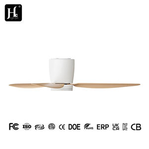 Ventilador de techo de perfil bajo con motor de CC, aspas ligeras de madera ABS instaladas de forma empotrada, ventilador de techo inteligente con luz. - Product Image 3