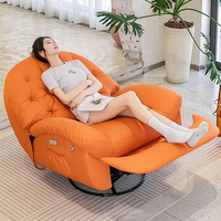 Fauteuil inclinable décontracté pour adultes avec rotation à 360° °   Support de téléphone rotatif, idéal pour le salon, la chambre ou le balcon