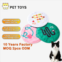 Mainan Tikar Bermain Kucing Interaktif, Tahan Gigitan, Plastik, Desain Lipat Ringkas, Otomatis Bergulir, Mainan Latihan Kucing Indoor