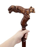 Canne de marche décorative en bois marron Fox Brown, pour cosplay de vampire, fête, Halloween, mace, baguette, croix, 93 cm