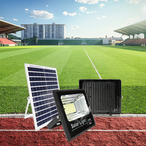 Fabbrica 100W solare luce di inondazione a LED con alta luminosità 6000K IP66 in alluminio montaggio a parete riflettore risparmio energetico per uso esterno - Product Image 2