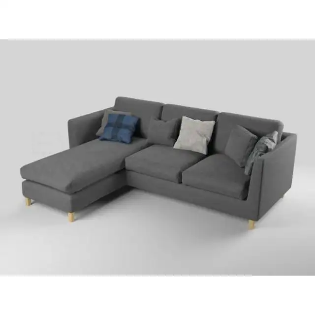 Удобная мебель для гостиной L-образной формы с поролоновой основой высокой плотности, прочная ткань, 3 места, лежачий и сидячий диван