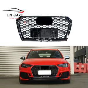 Grilles de filet noires de cadre de Fiber de carbone de nid d'abeille pour le gril d'<span class=keywords><strong>audi</strong></span> <span class=keywords><strong>A4</strong></span> B9 Rs4 2017 2018 2019 2020 - Product Image 2