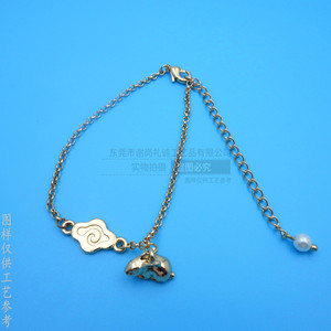 Pulsera con Dijes de Animales en Aleación de Zinc, Hecha a Medida, Color Dorado, Joyería de Regalo, Origen Dongguan - Product Image 1