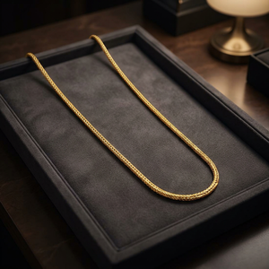 Colliers chaîne Franco en or micronisé 14K, 18K, 24K en gros, Colliers chaîne de luxe, Design de chaîne moderne, Colliers chaîne tendance. - Product Image 5