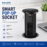 Enchufe de Cocina Motorizado Inteligente con Control Inalámbrico |   Tomacorriente de Escritorio con Puertos USB IP44 Universal