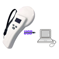 Escáner lector portátil RFID FDX HDX RFID de 134,2 Khz 125kHz para identificación de animales con BT para etiqueta de oreja RFID y microchip