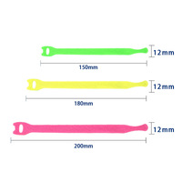 Attaches de câble adhésives double face en nylon 100% personnalisées, respectueuses de l'environnement, dos à dos pour sangles, stockage de câble de données, boucle à crochet