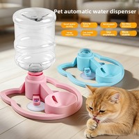 Fontaine à eau pour chat en plastique la plus vendue à l'international, abreuvoir automatique pour animaux de compagnie, sans filtre, sans fil, à profil bas, avec bol à débit automatique