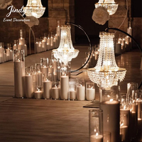 Lustre LED doré moderne pour décoration, directement de l'usine JINDY, idéal pour les mariages