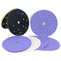Disques abrasifs en céramique d'aluminium violet OEM de 6 pouces (17 trous, 150 mm) / papier abrasif pour le polissage du bois, du métal et des meubles