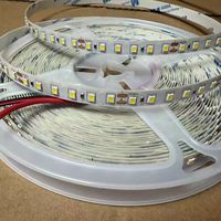 Bande lumineuse LED flexible personnalisée 2835 DC 12V/24V 5MM en acier inoxydable plaqué, ruban lumineux IP67, CRI90, multi-contrôle