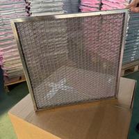 Filter Udara Primer Pra-Filter Baru Bahan Stainless Steel Jaring Elektrostatik Dapat Dicuci Efisiensi 80% Panel Porositas 0.3um