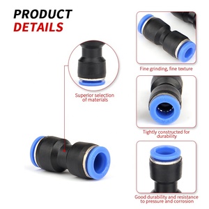 Pu פלסטיק ישר צינור גז משותף פנאומטי מפרק דו-כיווני מהיר משותף - Product Image 3