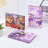 Supports en acrylique transparents personnalisés pour billets, briques de mahjong et objets artisanaux en plastique, avec animation étoilée personnalisée