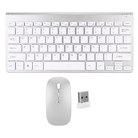 Ensemble clavier et souris sans fil ultra-mince 2,4 G RF3001M, interface PS/2, silencieux, compact, compatible multi-appareils, multimédia, ergonomique