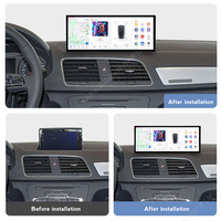 DUDUAUTO Model Pribadi 12.3 inci untuk Audi Q3 2013-2018 Pemutar Multimedia Audio Stereo All-in-one Kontrol Suara Mobil Cerdas