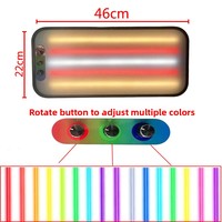 Outil de réparation de bosses de voiture universel, compatible avec les outils, lampe de détection de bosses à 5 bandes de couleur réglables avec LED à batterie pour la détection et la réparation