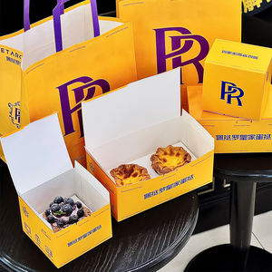 Boîte en papier gaufré écologique et biodégradable pour emballage de pâtisserie, sushis et desserts, personnalisable avec logo, <span class=keywords><strong>prix</strong></span> de gros - Product Image 2