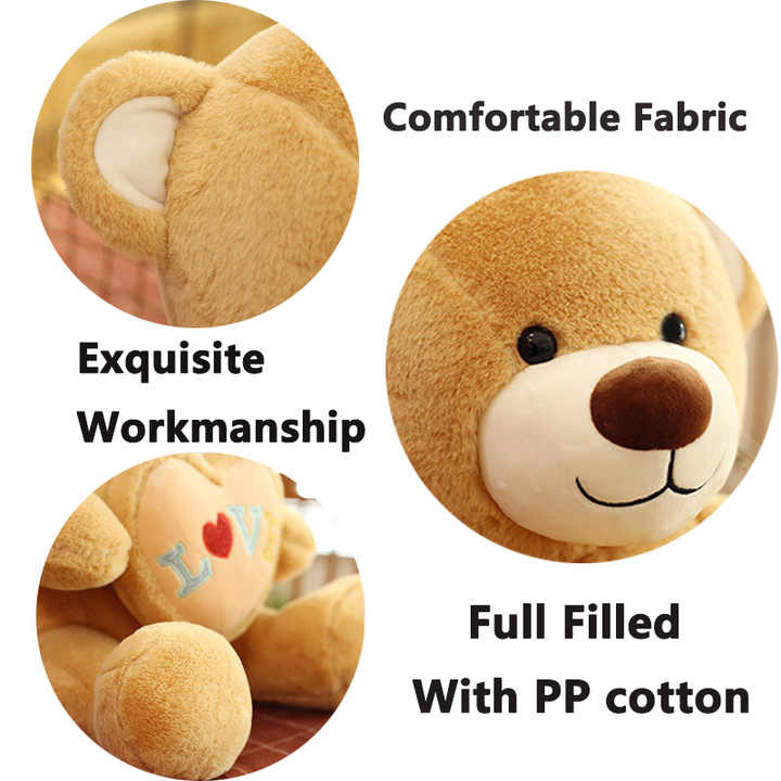 ホットセール55cmラブハグビッグテディベアぬいぐるみLOVEハートGiantt  