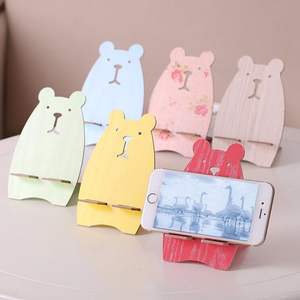 Милый стиль мультфильм красочный Универсальный деревянный ленивый кролик животных Настольный держатель для телефона для Ipad и телефона - Product Image 1