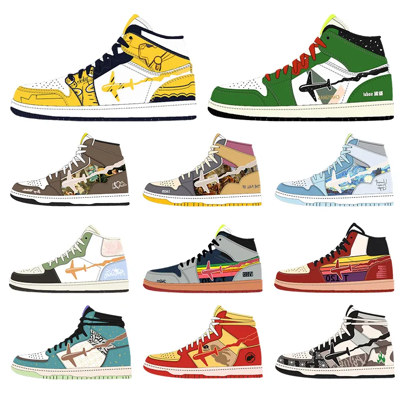 Custom Original Men's Basketball Style Shoes Custom High Cut Leather Sneakers Shoes