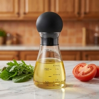 Distributeur d'huile et de vinaigre Chefshere en gros, bouteille en verre borosilicate de 235 ml avec bouchon en silicone pour la conservation de la fraîcheur en cuisine
