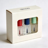 Emballage de flacon de vernis à ongles en gel avec logo personnalisé, feuille d'or, boîte à fenêtre, finition brillante, emballages élégants, écologiques