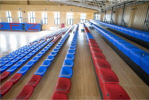 Stunity Telescopic Seating Systems Retractable Gym Bleacher Tip Seats Anti-UV Fire-proof Customizable Size High School Steel - Product Image 4